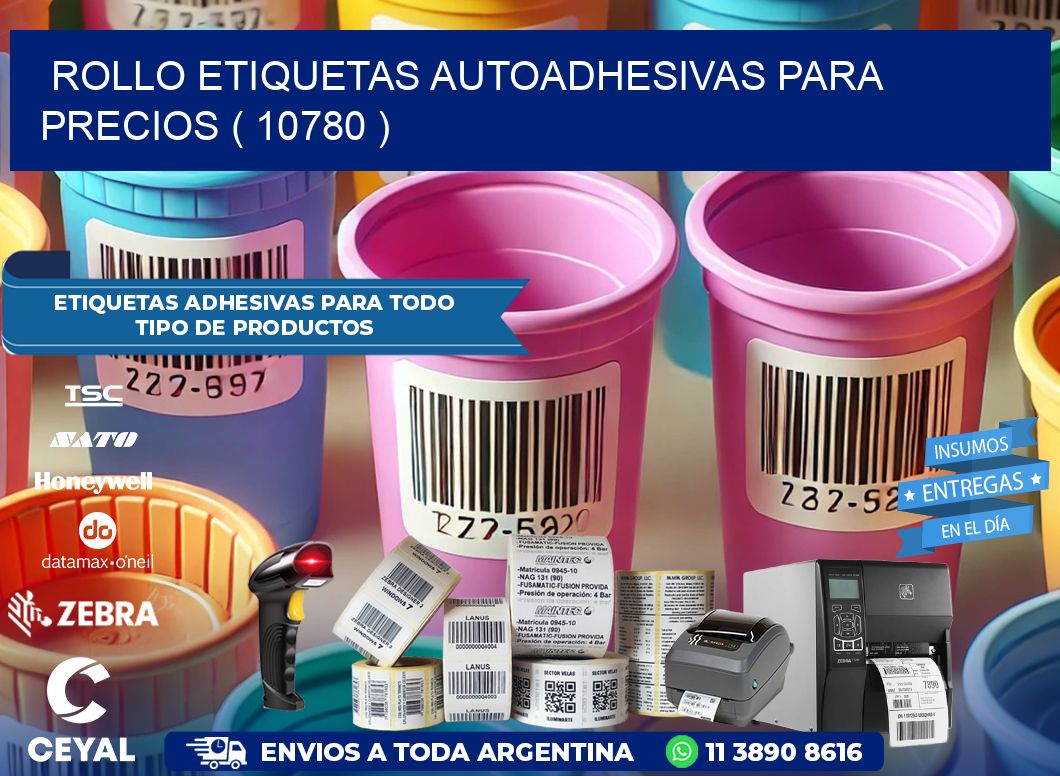 ROLLO ETIQUETAS AUTOADHESIVAS PARA PRECIOS ( 10780 )