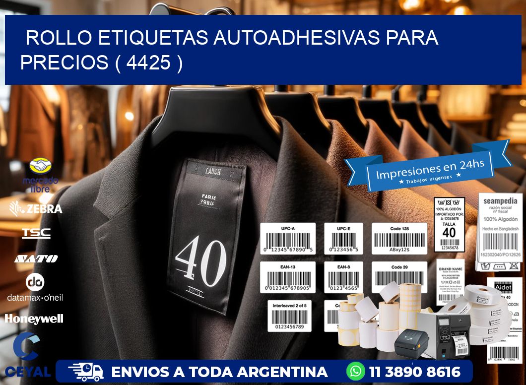 ROLLO ETIQUETAS AUTOADHESIVAS PARA PRECIOS ( 4425 )