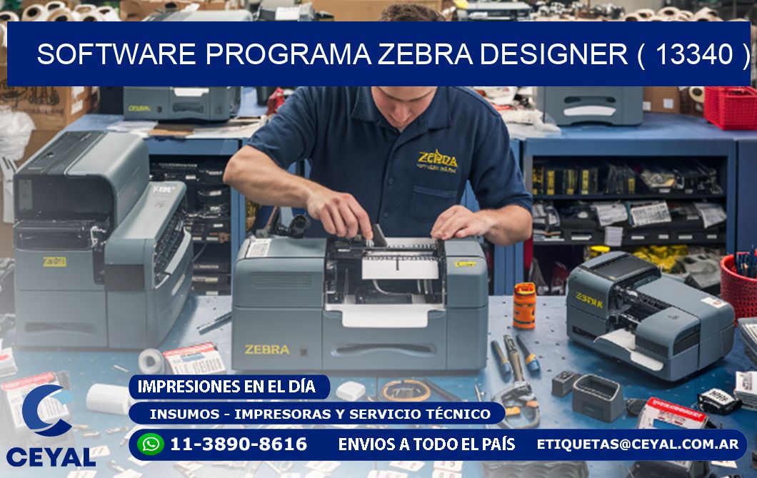 SOFTWARE PROGRAMA ZEBRA DESIGNER ( 13340 )