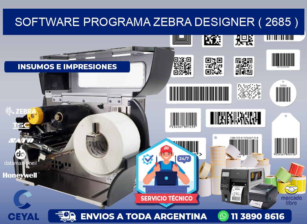 SOFTWARE PROGRAMA ZEBRA DESIGNER ( 2685 )