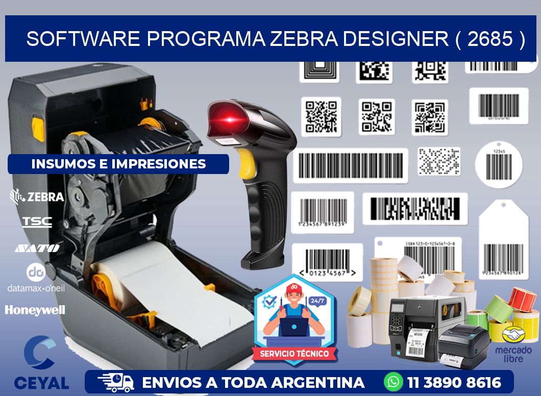 SOFTWARE PROGRAMA ZEBRA DESIGNER ( 2685 )