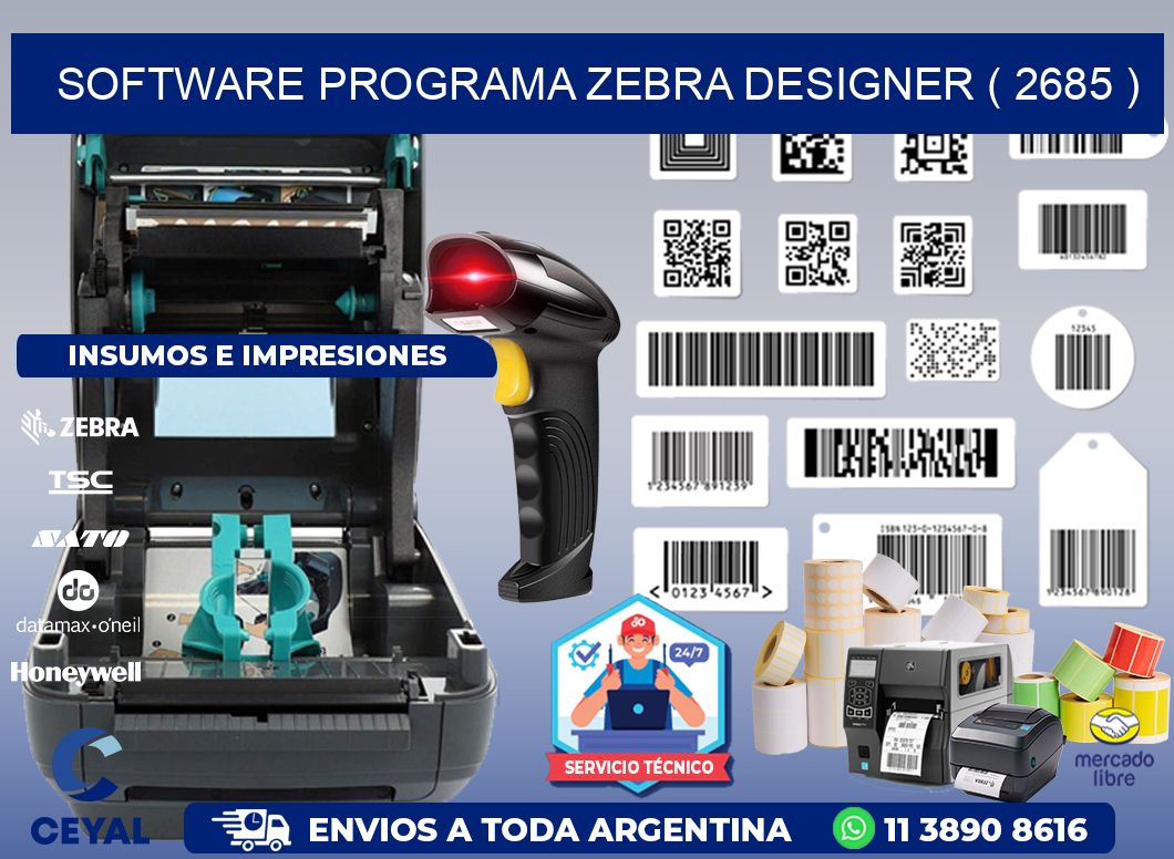 SOFTWARE PROGRAMA ZEBRA DESIGNER ( 2685 )