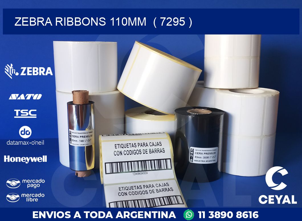 ZEBRA RIBBONS 110MM  ( 7295 )