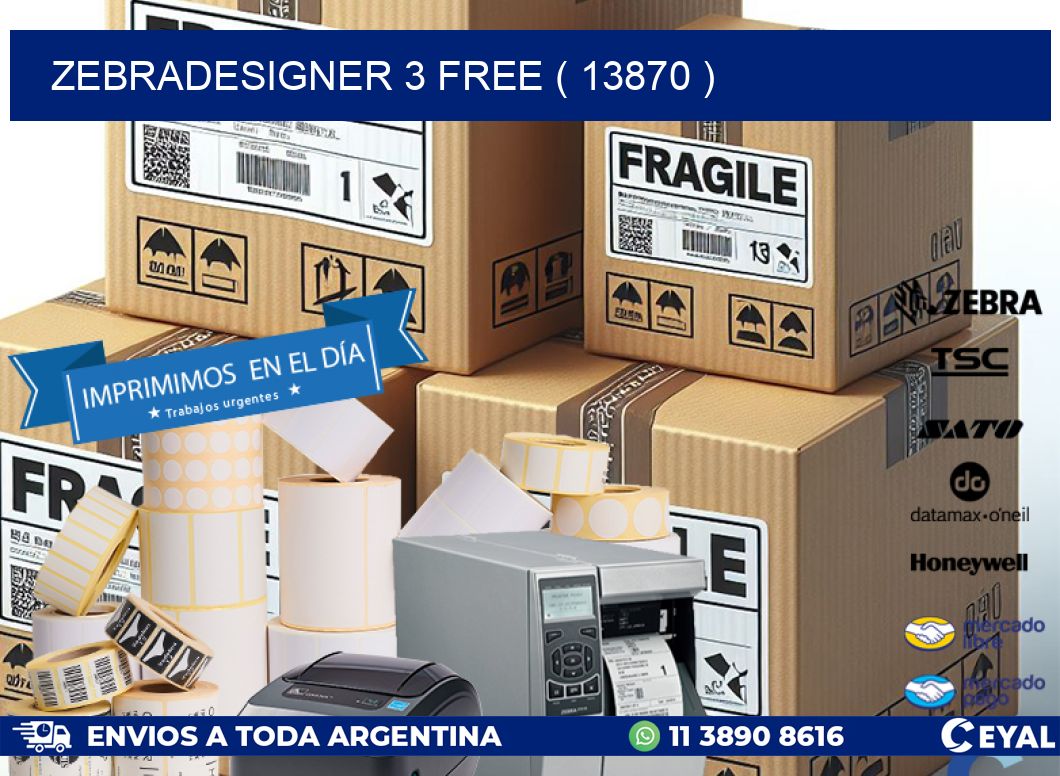 ZEBRADESIGNER 3 FREE ( 13870 )