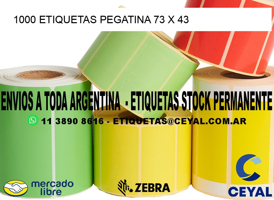 1000 ETIQUETAS PEGATINA 73 x 43