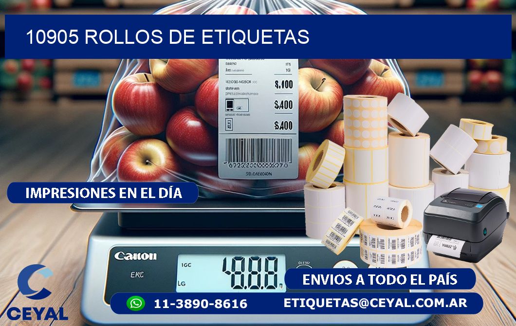 10905 ROLLOS DE ETIQUETAS