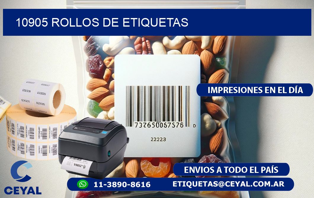 10905 ROLLOS DE ETIQUETAS