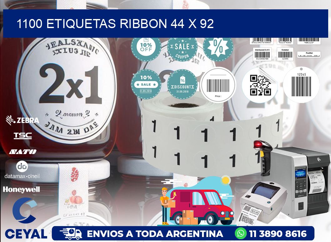 1100 ETIQUETAS RIBBON 44 x 92