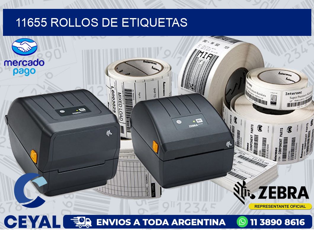11655 ROLLOS DE ETIQUETAS