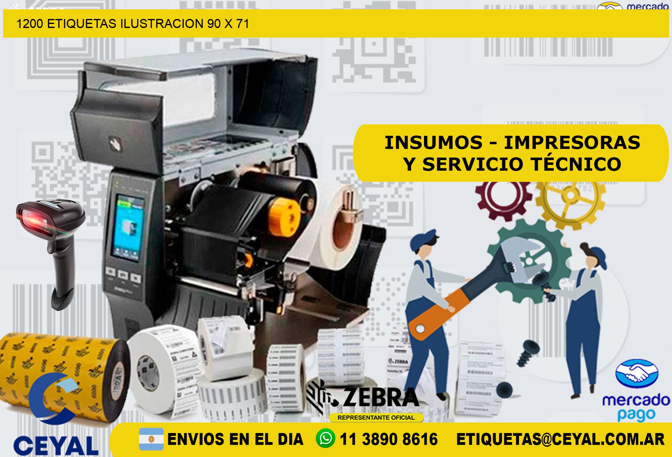 1200 ETIQUETAS ILUSTRACION 90 x 71