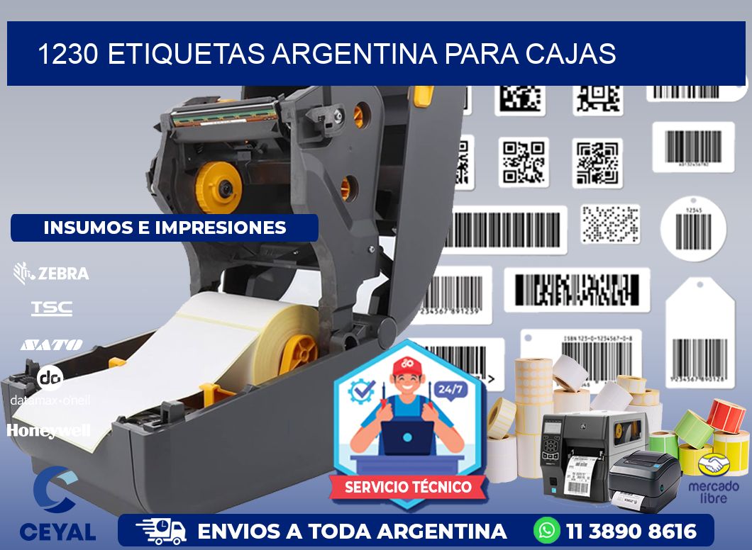 1230 ETIQUETAS ARGENTINA PARA CAJAS