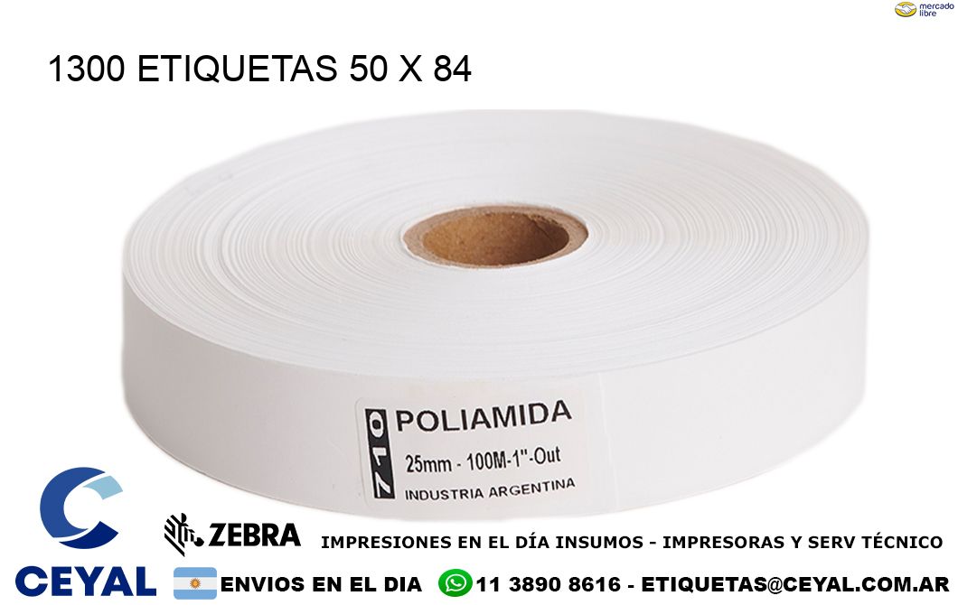 1300 ETIQUETAS 50 x 84