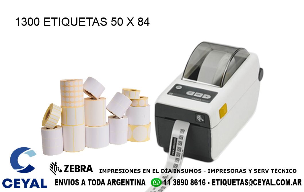 1300 ETIQUETAS 50 x 84