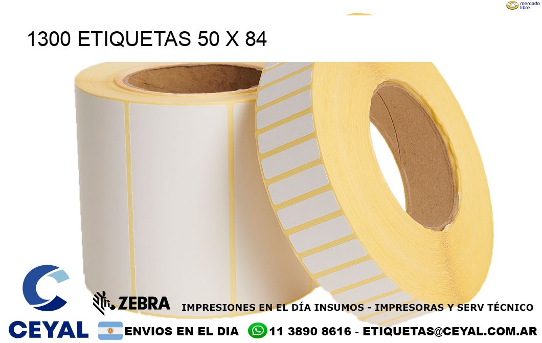1300 ETIQUETAS 50 x 84