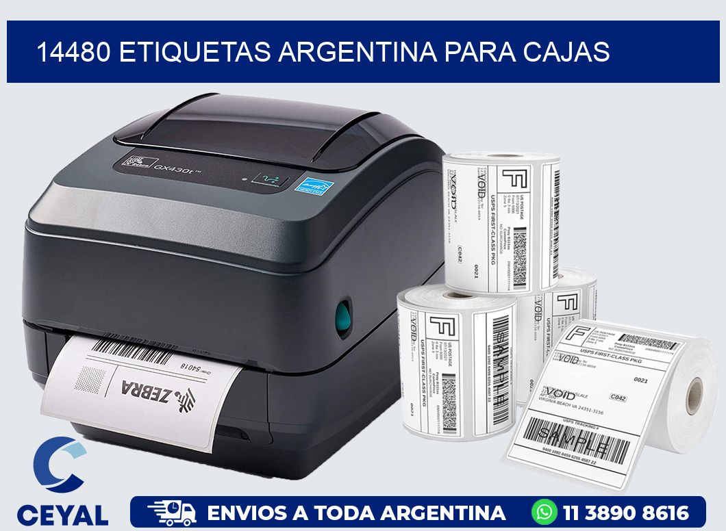 14480 ETIQUETAS ARGENTINA PARA CAJAS