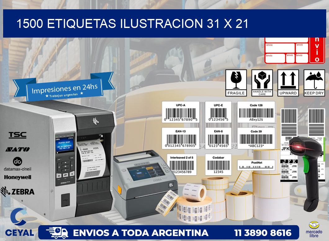 1500 ETIQUETAS ILUSTRACION 31 x 21