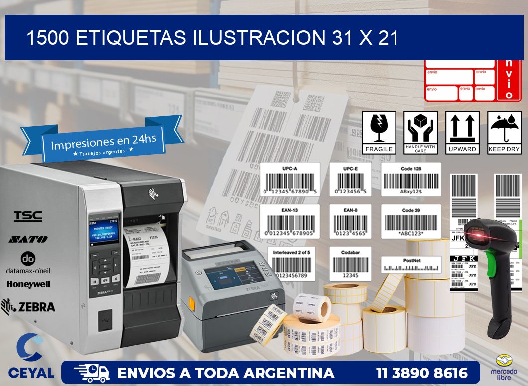 1500 ETIQUETAS ILUSTRACION 31 x 21