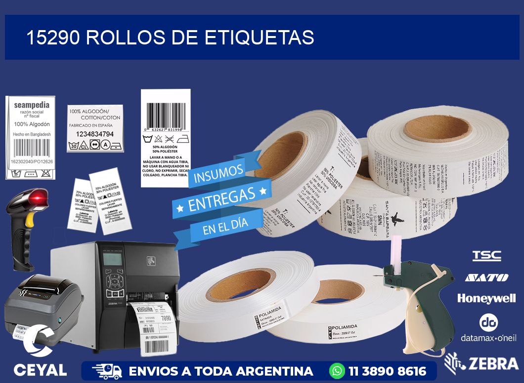 15290 ROLLOS DE ETIQUETAS