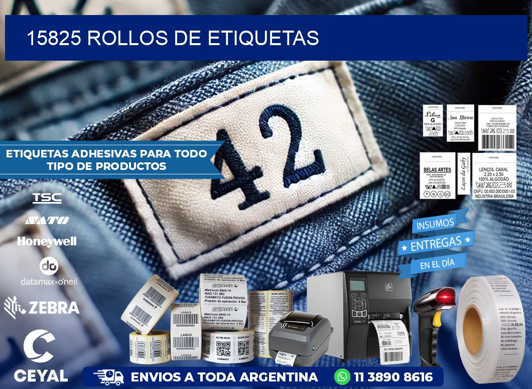 15825 ROLLOS DE ETIQUETAS