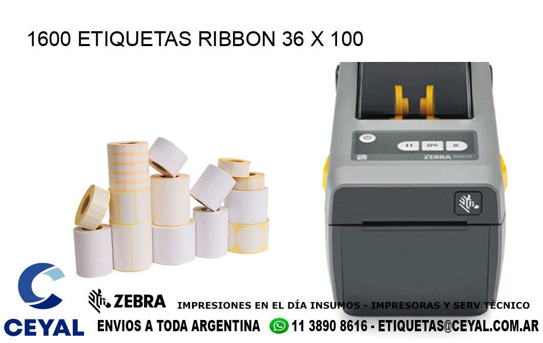 1600 ETIQUETAS RIBBON 36 x 100