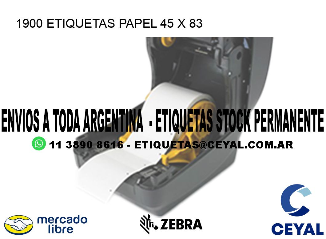 1900 ETIQUETAS PAPEL 45 x 83