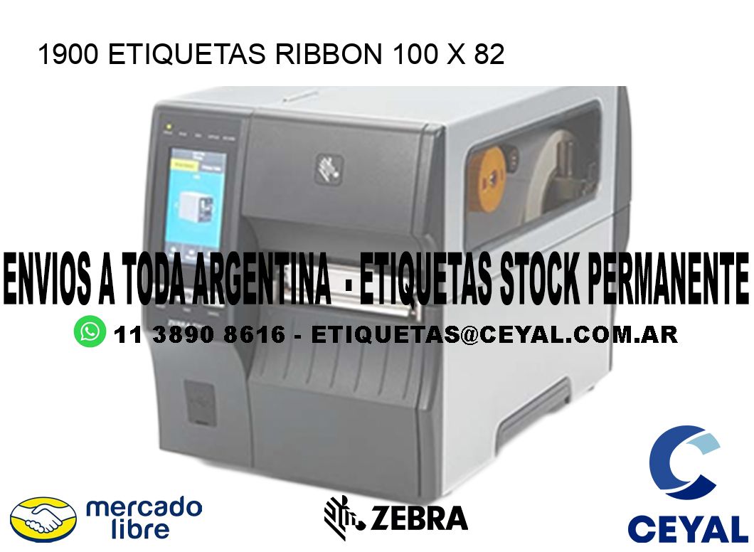 1900 ETIQUETAS RIBBON 100 x 82