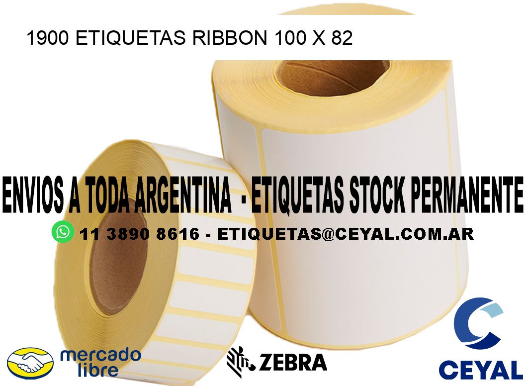 1900 ETIQUETAS RIBBON 100 x 82