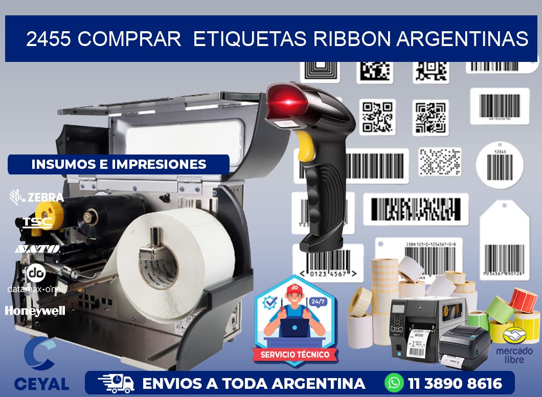 2455 COMPRAR  ETIQUETAS RIBBON ARGENTINAS