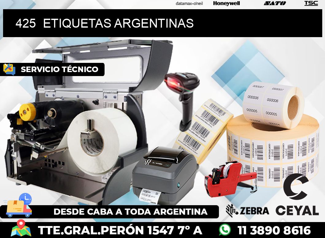 425 ETIQUETAS ARGENTINAS
