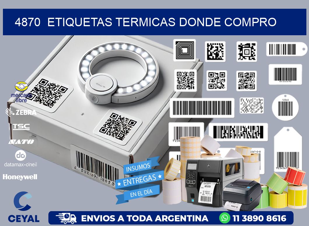 4870 ETIQUETAS TERMICAS DONDE COMPRO