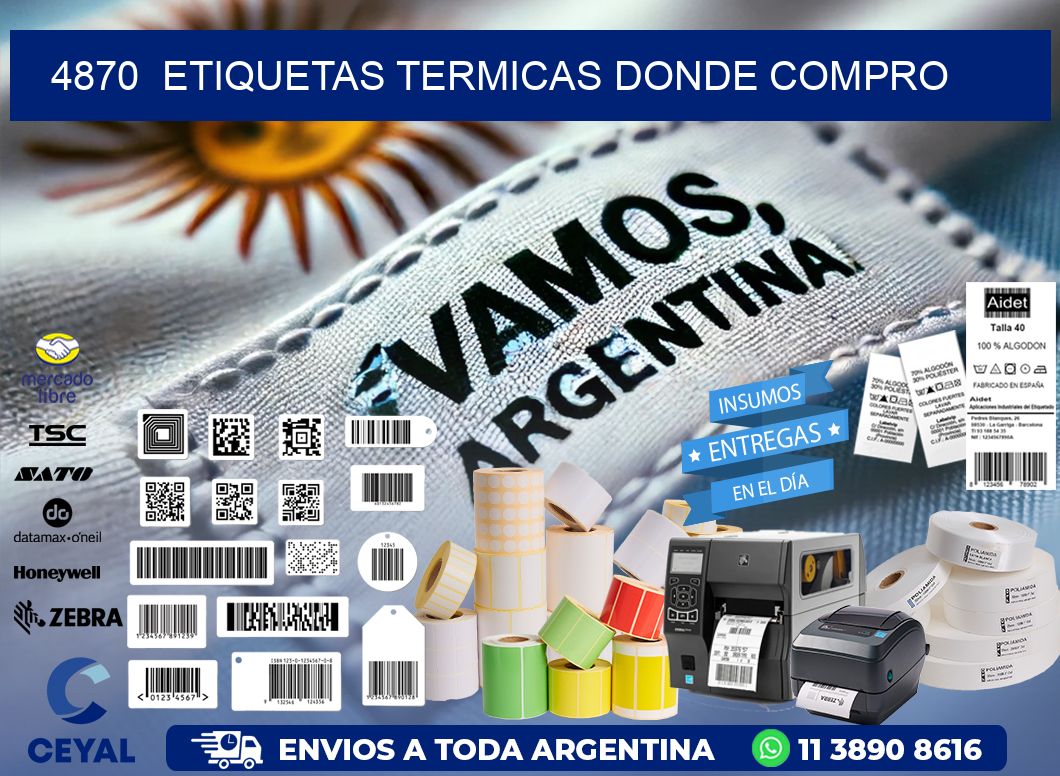 4870 ETIQUETAS TERMICAS DONDE COMPRO