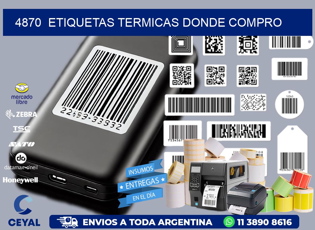 4870 ETIQUETAS TERMICAS DONDE COMPRO