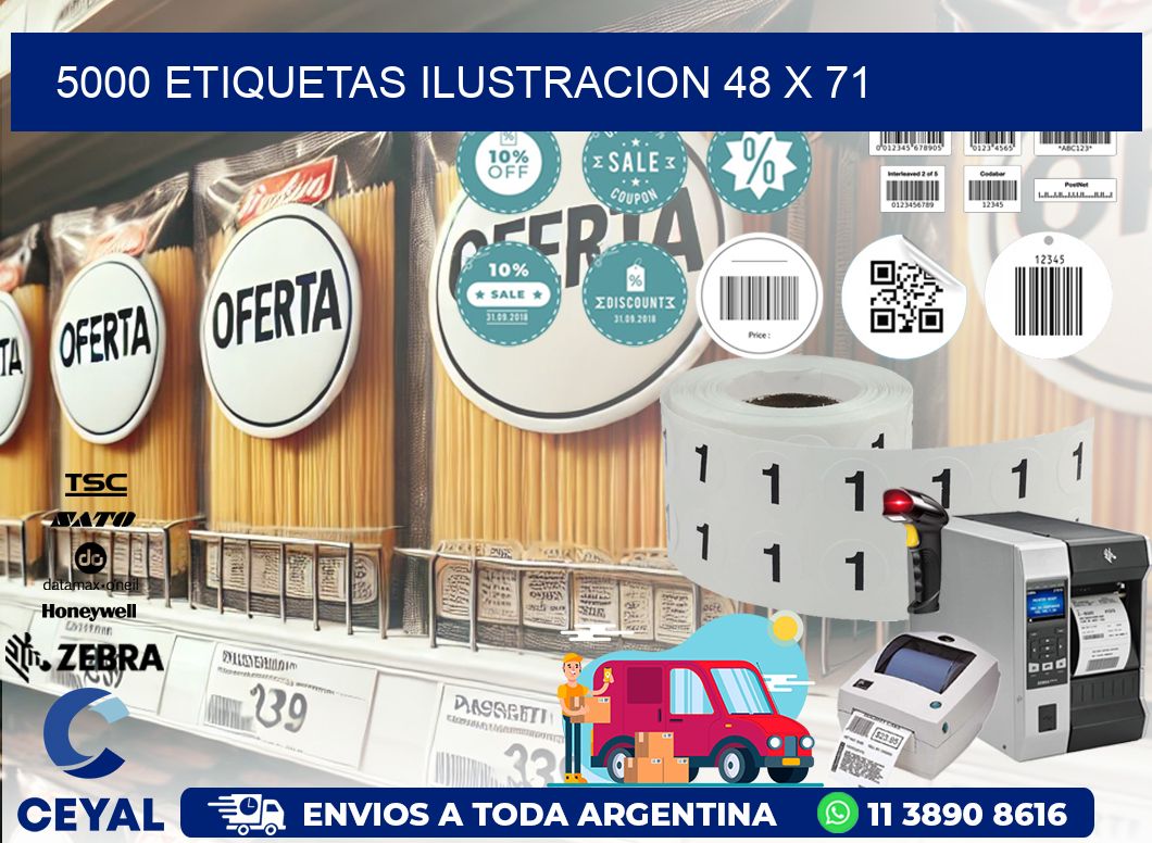 5000 ETIQUETAS ILUSTRACION 48 x 71