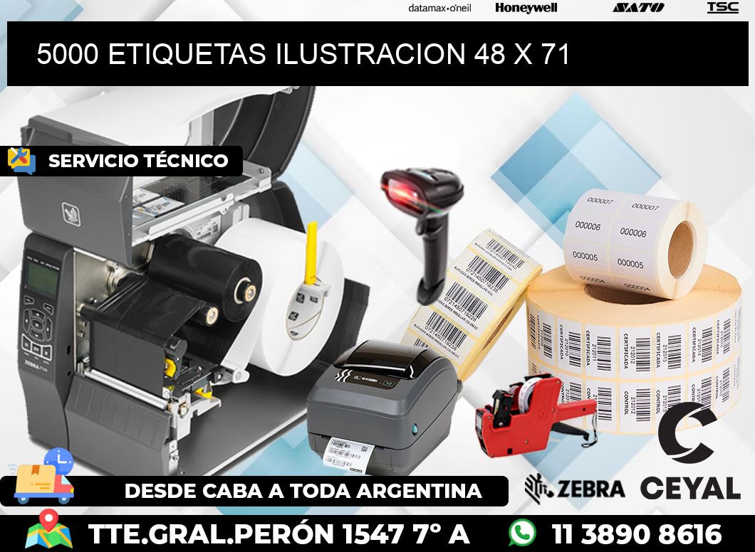 5000 ETIQUETAS ILUSTRACION 48 x 71