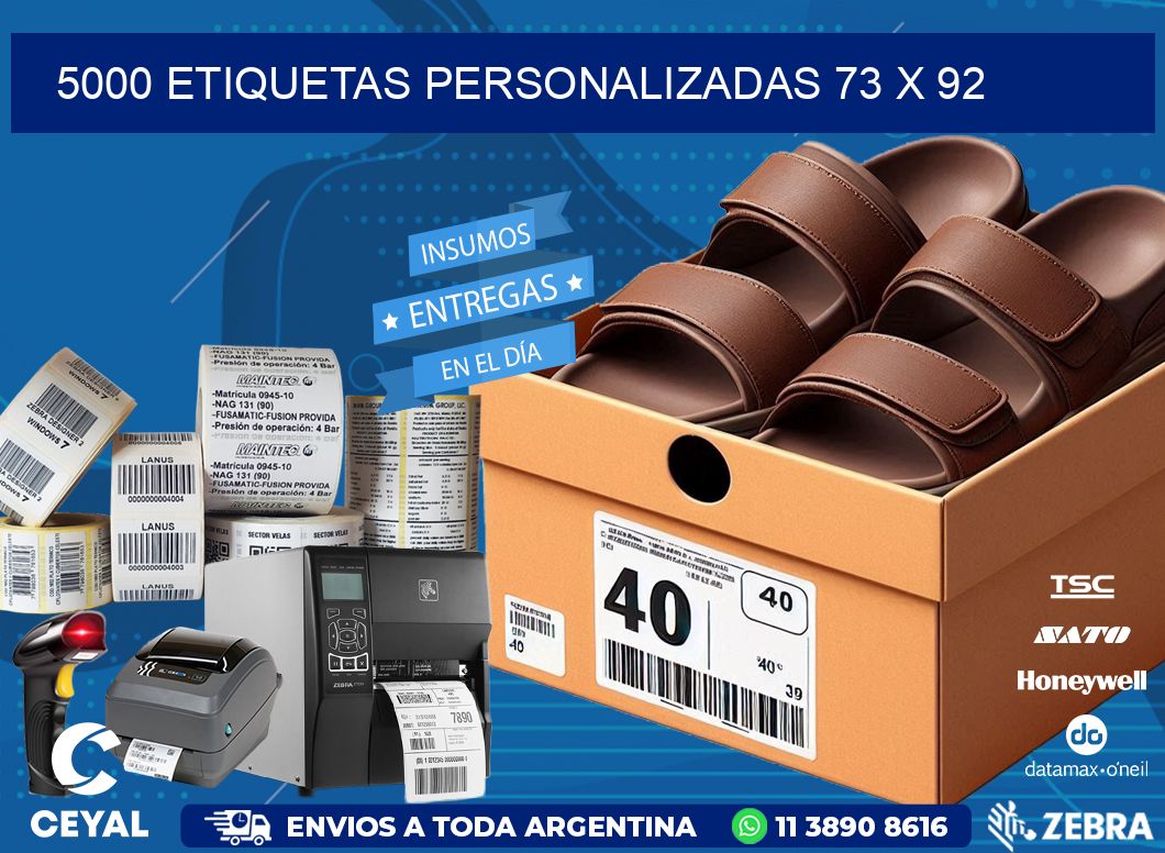 5000 ETIQUETAS PERSONALIZADAS 73 x 92