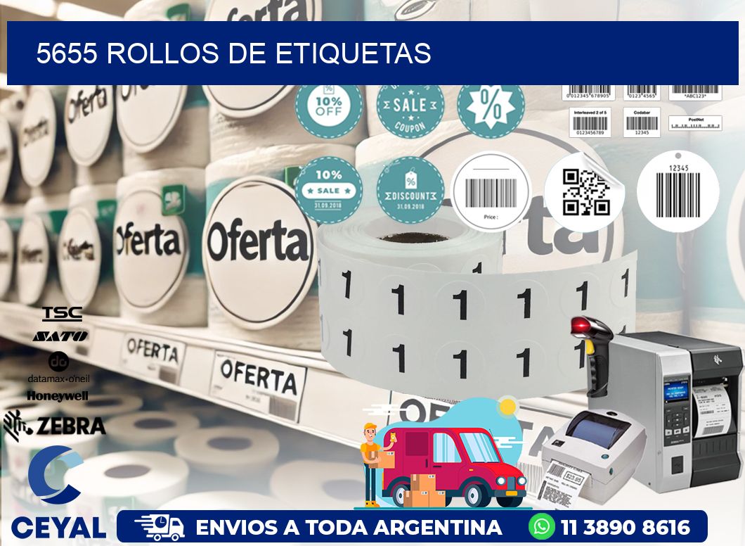 5655 ROLLOS DE ETIQUETAS