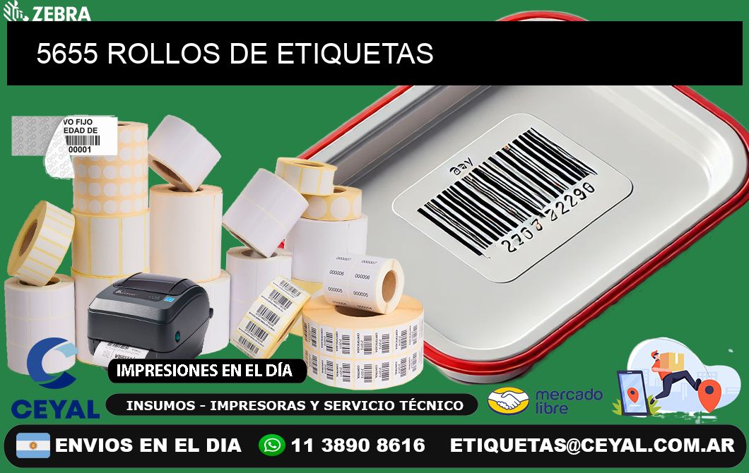 5655 ROLLOS DE ETIQUETAS