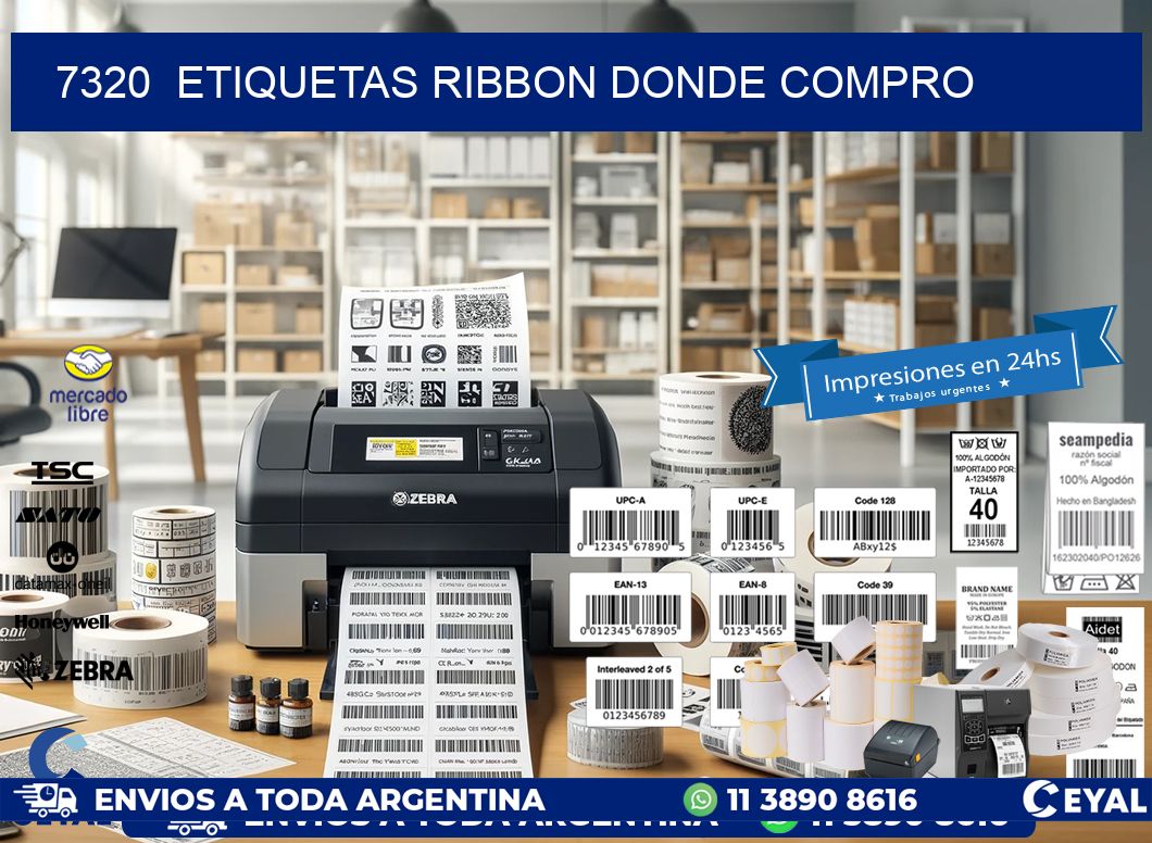 7320  ETIQUETAS RIBBON DONDE COMPRO