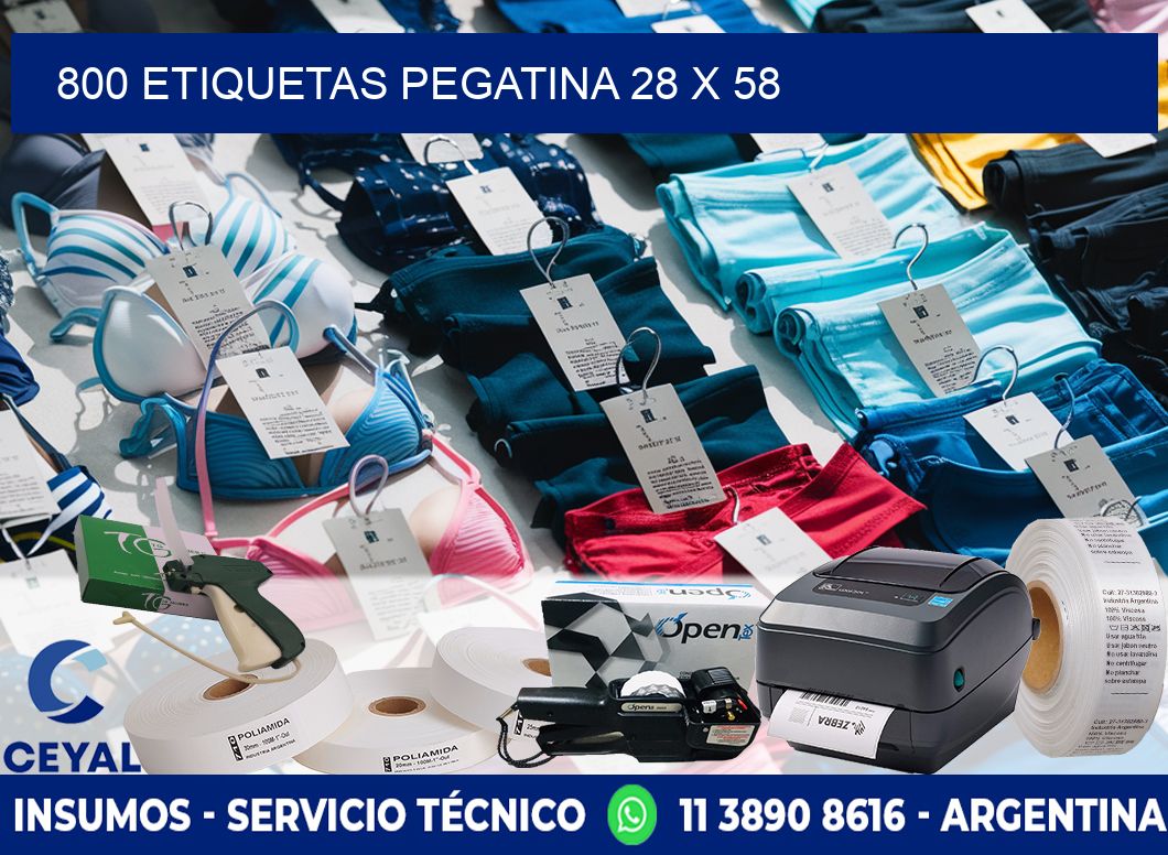 800 ETIQUETAS PEGATINA 28 x 58