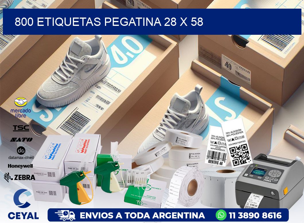 800 ETIQUETAS PEGATINA 28 x 58