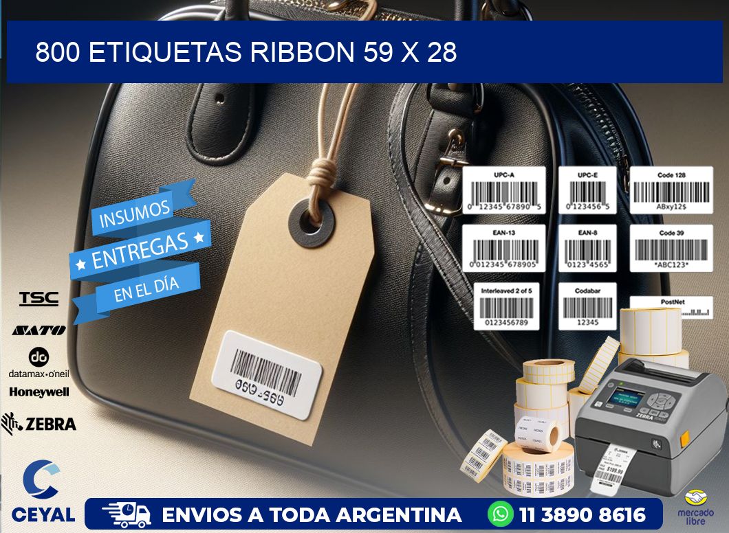 800 ETIQUETAS RIBBON 59 x 28