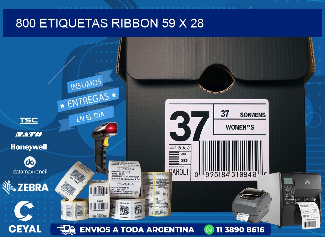 800 ETIQUETAS RIBBON 59 x 28