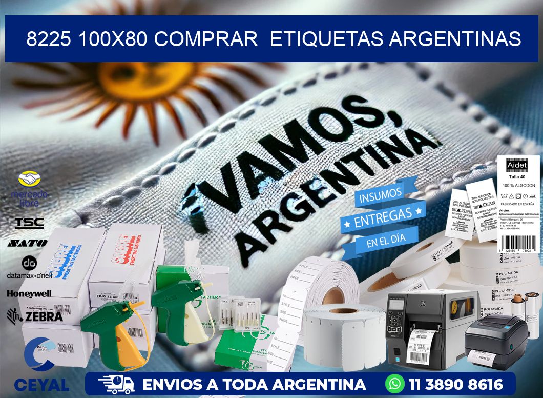 8225 100X80 COMPRAR  ETIQUETAS ARGENTINAS