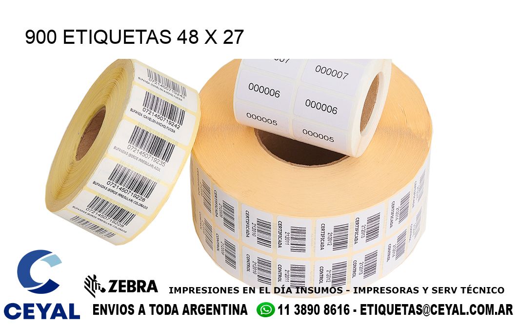 900 ETIQUETAS 48 x 27