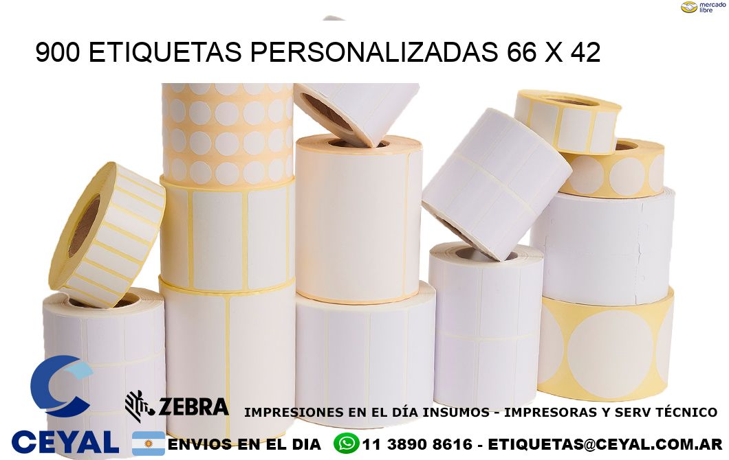 900 ETIQUETAS PERSONALIZADAS 66 x 42