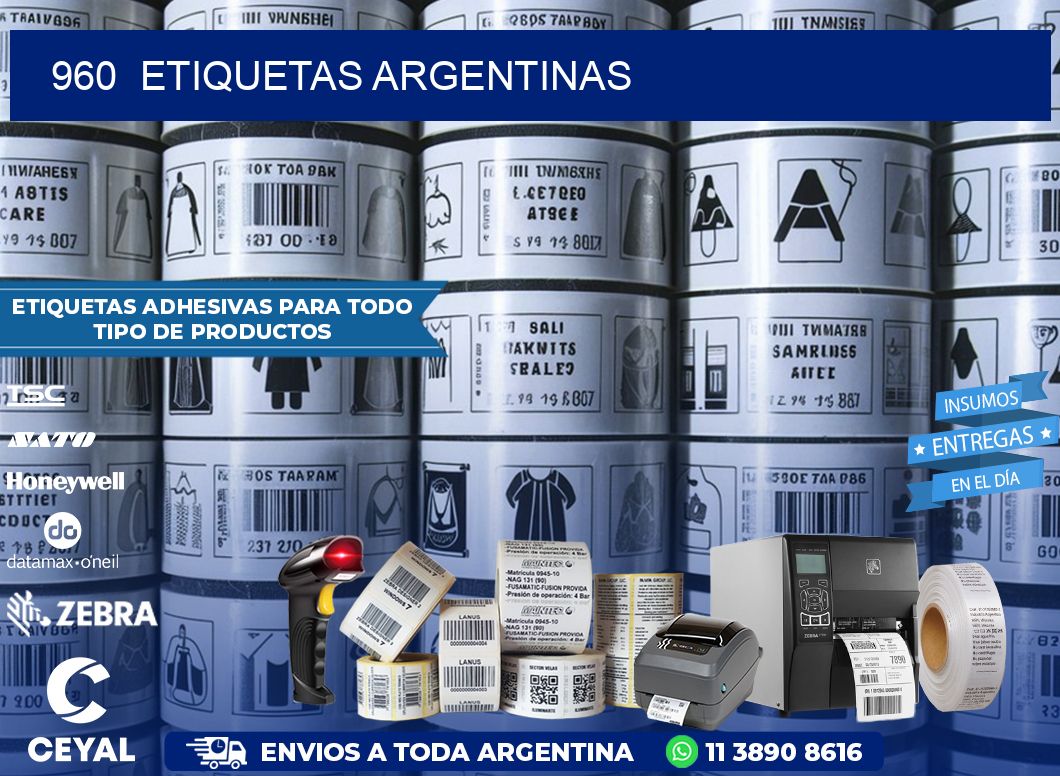 960 ETIQUETAS ARGENTINAS