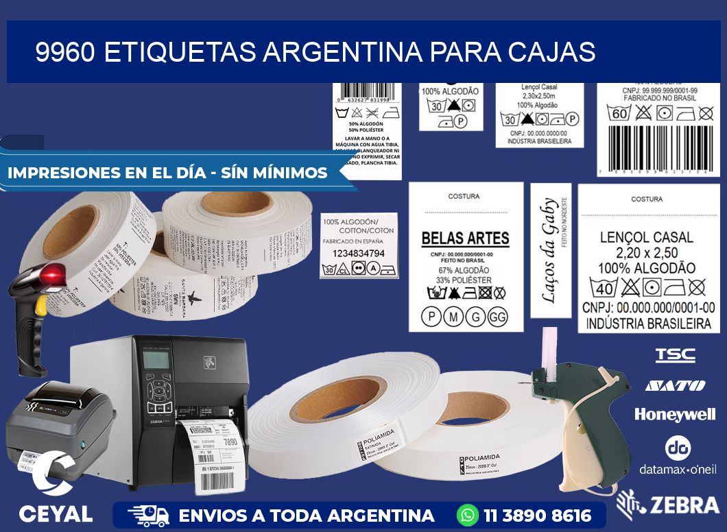 9960 ETIQUETAS ARGENTINA PARA CAJAS