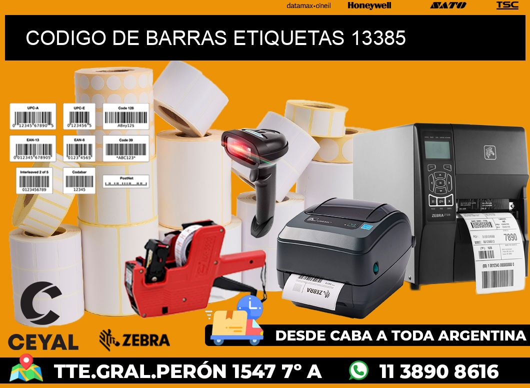 CODIGO DE BARRAS ETIQUETAS 13385