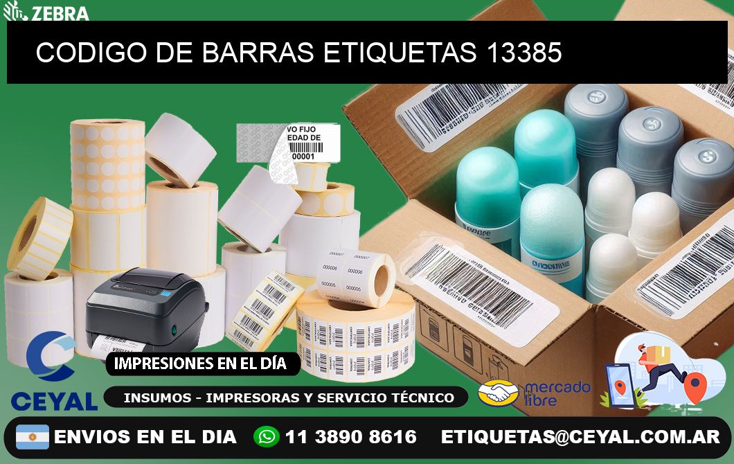 CODIGO DE BARRAS ETIQUETAS 13385