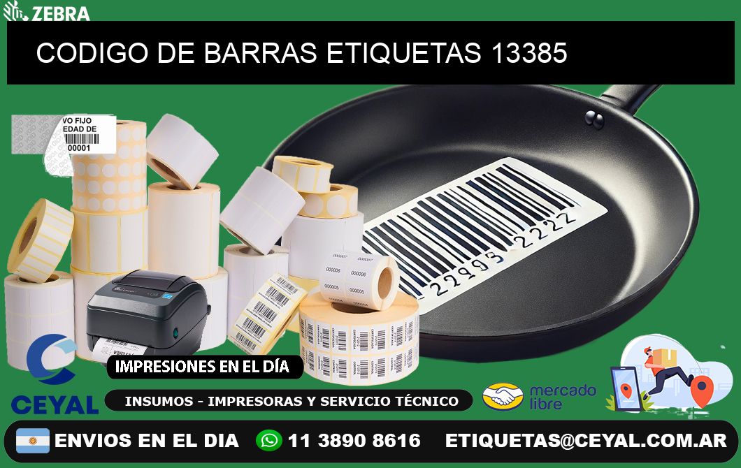 CODIGO DE BARRAS ETIQUETAS 13385